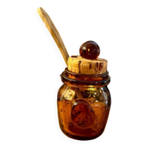 Biot bubbled glass mustard pot