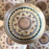 Hollow stoneware plates signed Roland Moreau Tourettes sur Loup