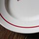 Oval plate Red rose blue Sobral Digoin Sarreguemines Art Deco