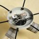 Extremely rare large round Mid Century Modern fiberglass ceiling lamp | Ø 5