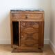 Art Deco bedside table in wood and marble