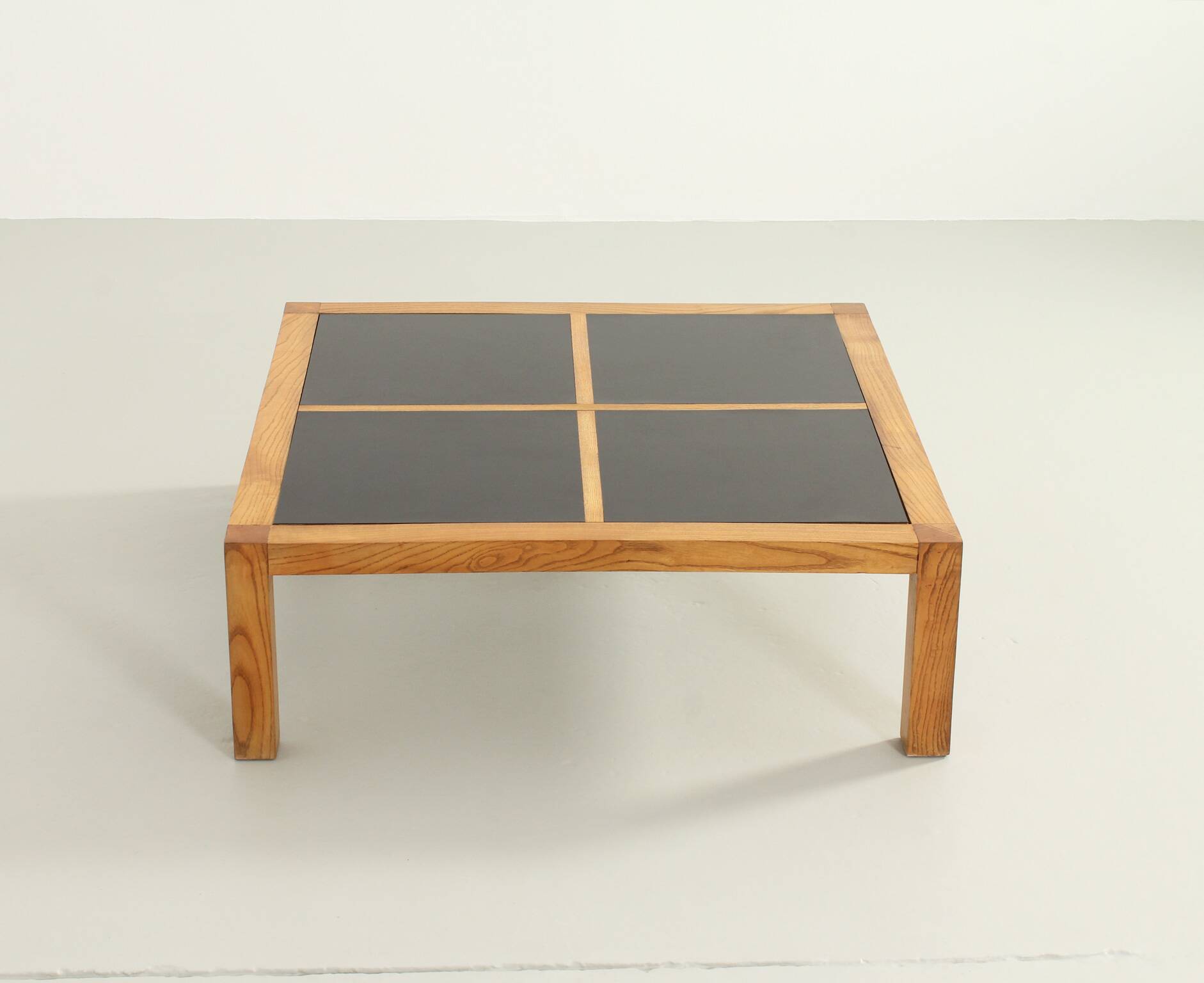 Coffee table or side table in pine and laminate, France, 1970s