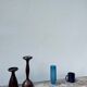 Vase en verre bleu Gral 1960