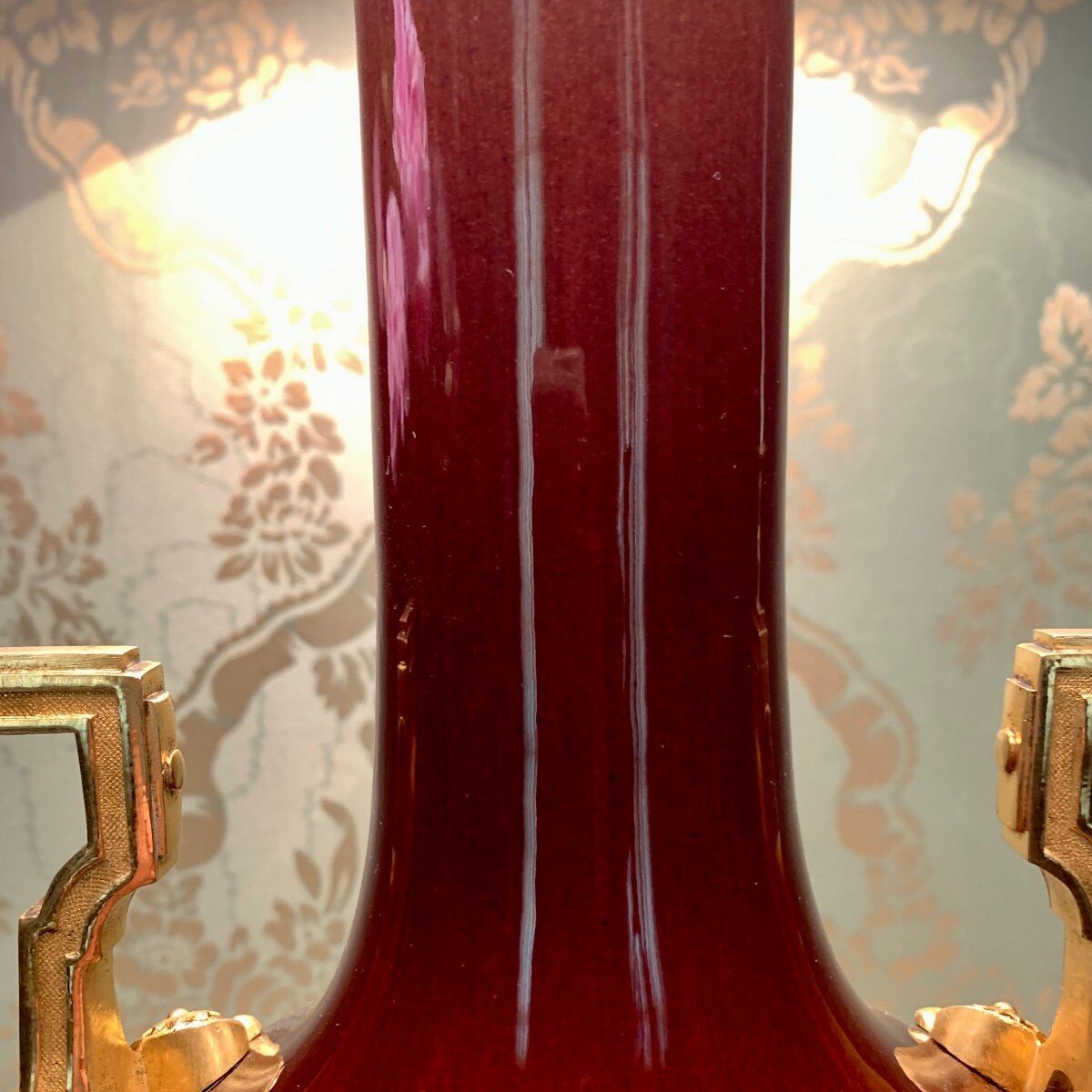 Lamp Sèvres blood of ox of "Charles Ficquenet"