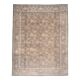 1970s Vintage Persian Handmade Wool Cotton Light Brown Area Rug 290x372