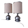 Vintage 1970s Chrome Brushed Metal Bedside Lamps Rewired Space Age
