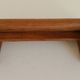 Tabouret petit banc brutaliste années 60 en chêne massif