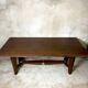 Table Art Déco 1930 en bois et laiton doré