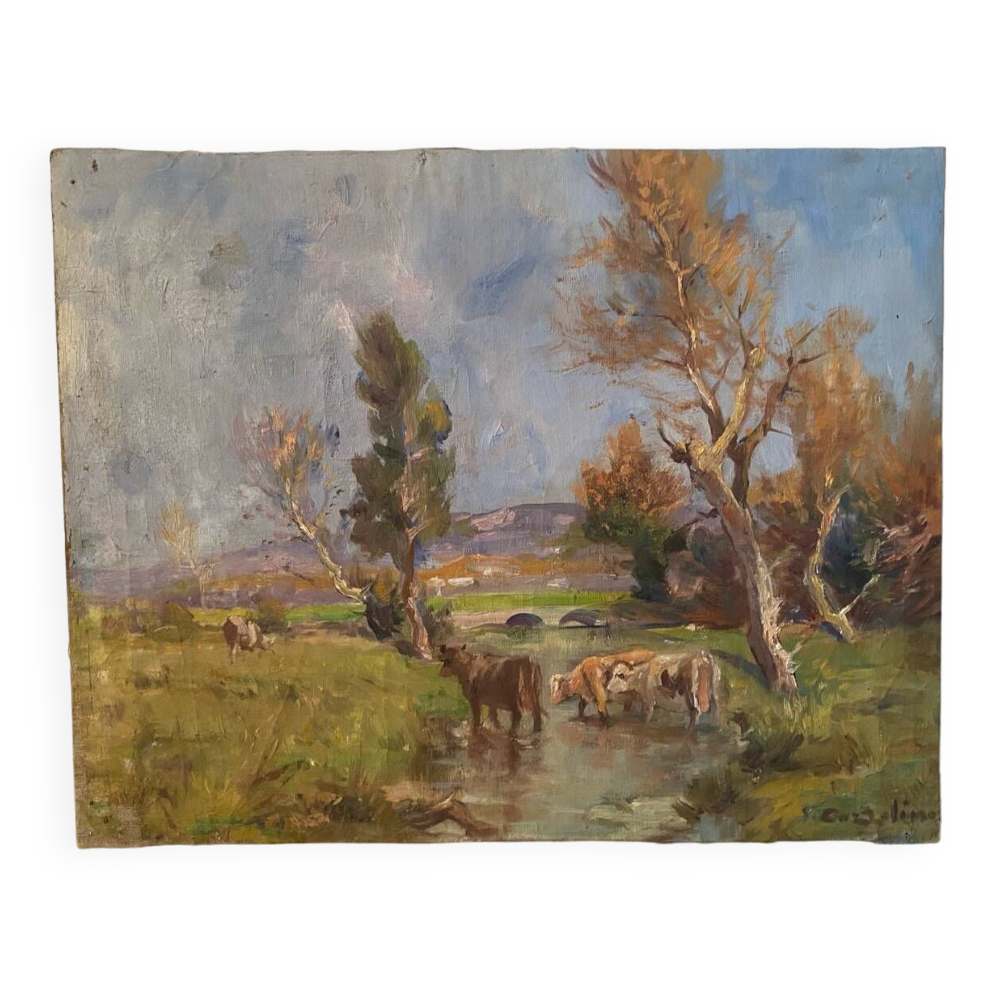 Country landscape signed