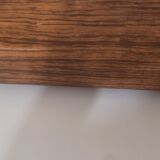 Vintage magazine rack printed wood and brass