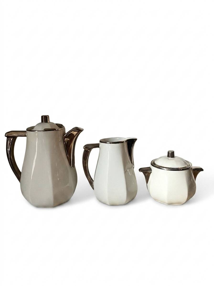 Art Deco coffee service in Aluminite Frugier