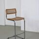 Marcel Breuer style tubular cane seat bar stool | Italy | 1970s