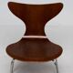 Set of four “Lily” chairs by Arne Jacobsen for Fritz Hansen, teak, Denmark, 1971