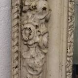 Antique 19th Century Mirror Carved Wood Frame 67x 55 Cm