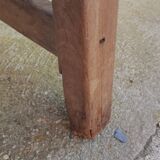 Natural wood farm bench