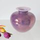 Iridescent glass ball vase, vintage, 1980