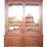 Large walnut library XIX°