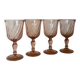 Vintage lot de 4 verres à vin Luminarc Rosaline