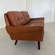 Canapé en cuir cognac Svend Skipper vintage danois des années 50 pour 2 personnes.