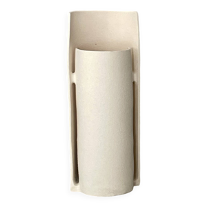 lampe Tile en grès blanc