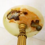 Onyx standing ashtray - gold metal