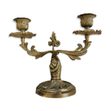 Two-pointed bronze chandelier