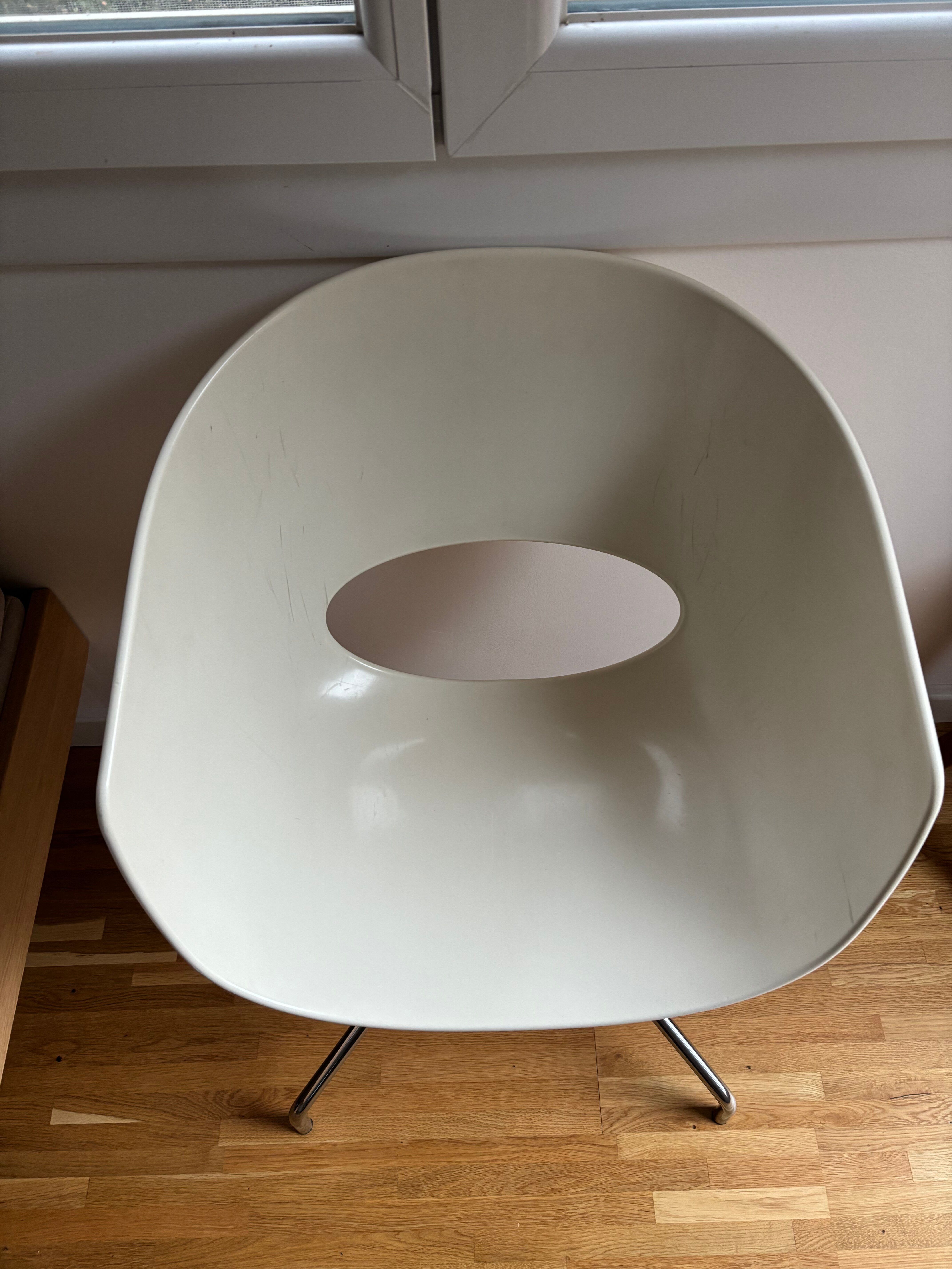 Chaise design italienne sintesi eye spider - blanc / chrome