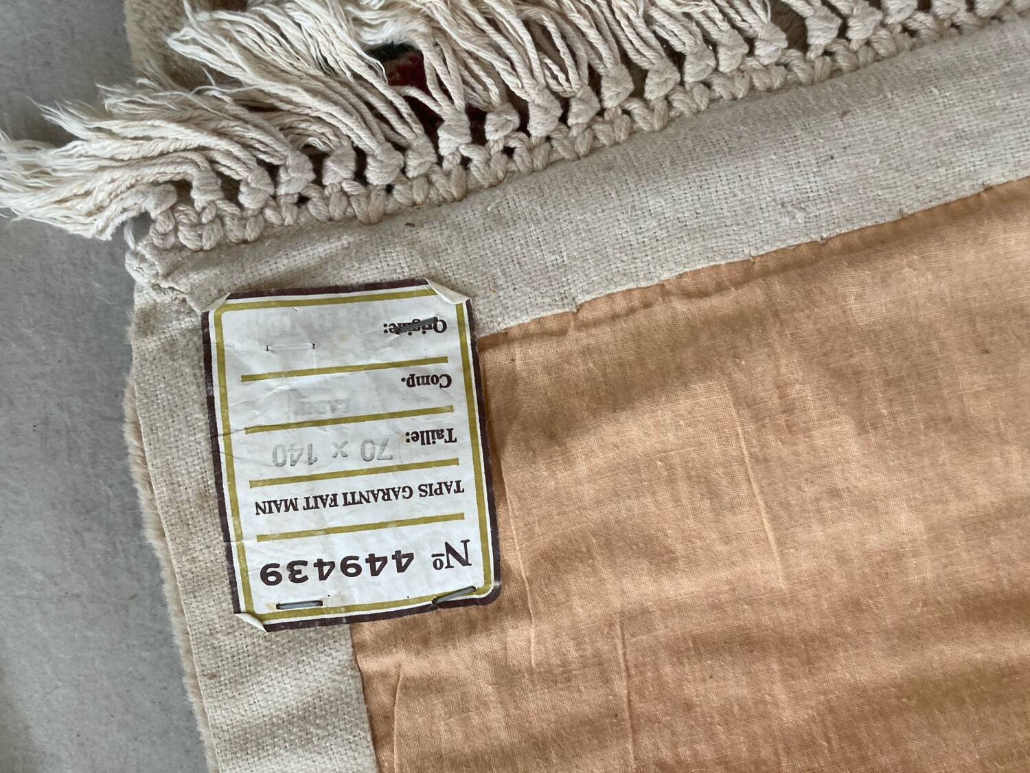 Antique Chinese handmade wool rug