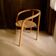 Wooden chair with woven seat