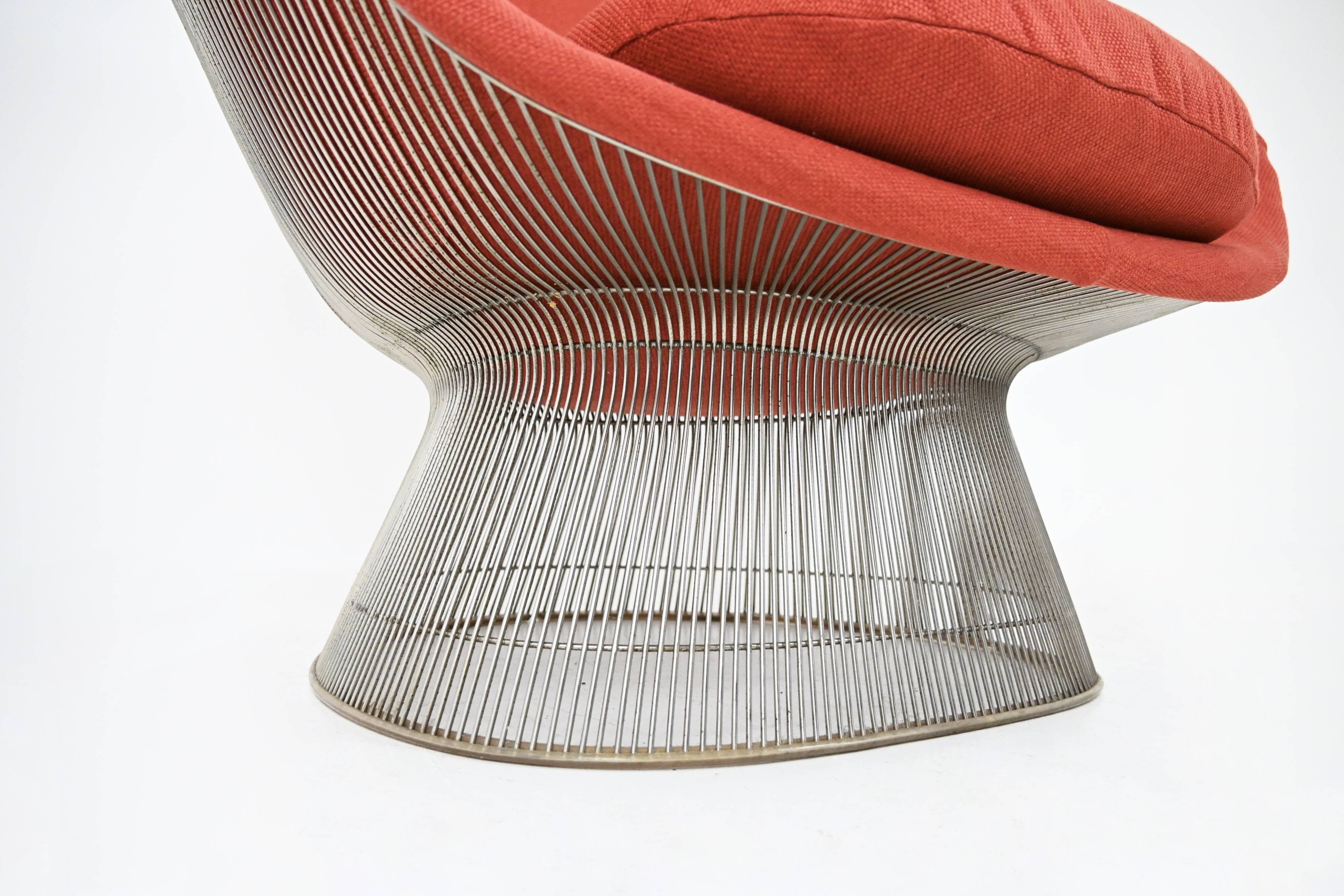 Fauteuil et repose-pieds par Warren Platner pour Knoll International, 1960s
