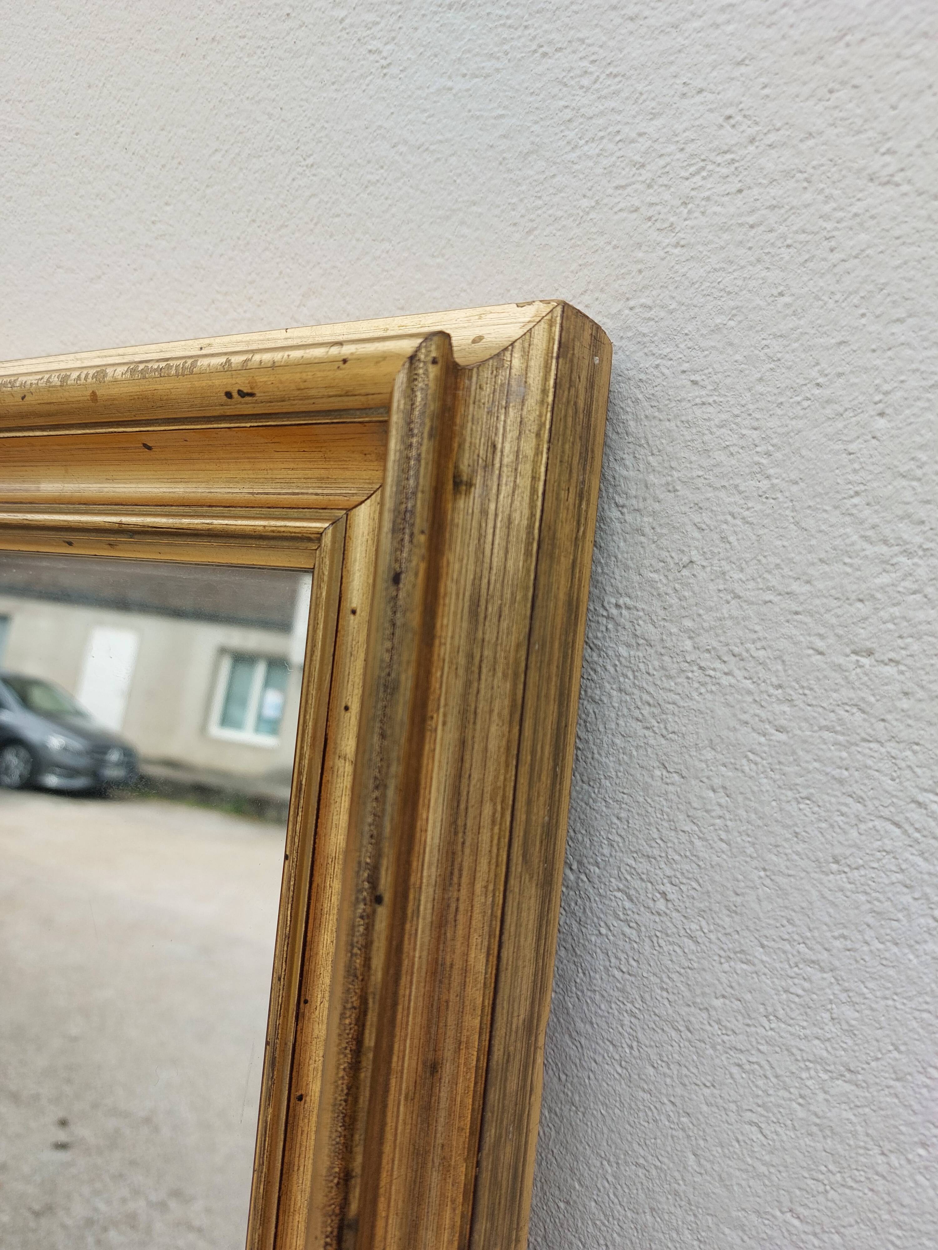 Mirror mirror mirror golden wood bistro style -1m68x1m15