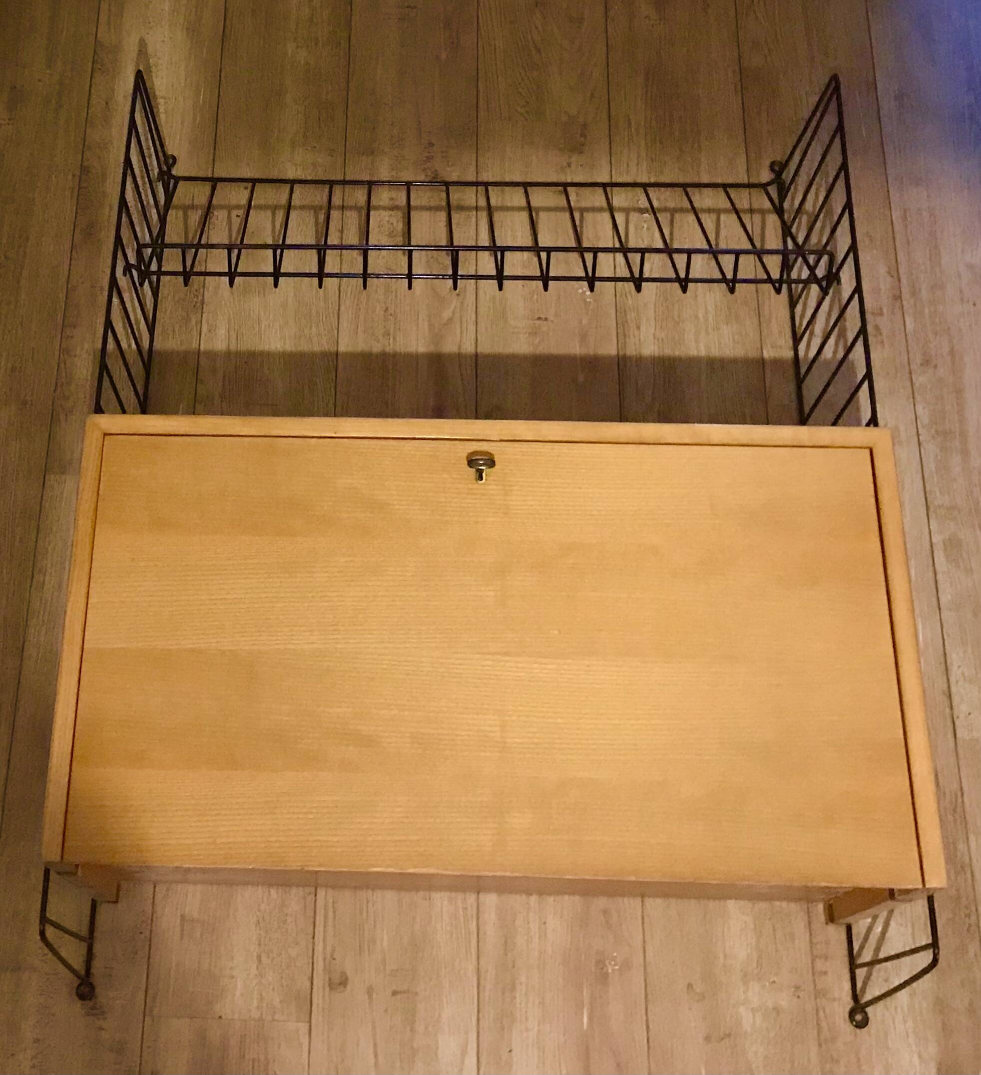 String wall unit with hanging secretary, Sweden 1960