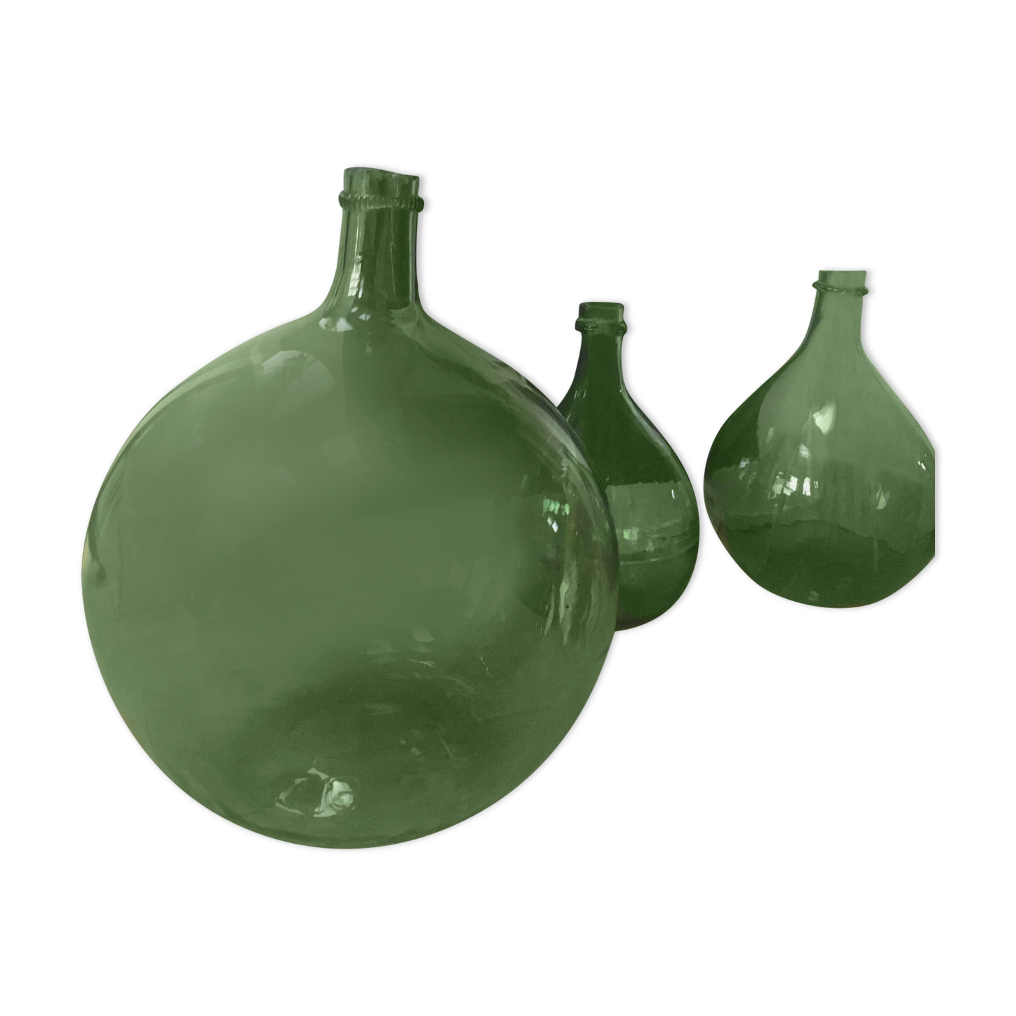 Old lady jeanne with sand collar and blown glass 10L