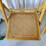 Paire de chaises pliantes cannées
