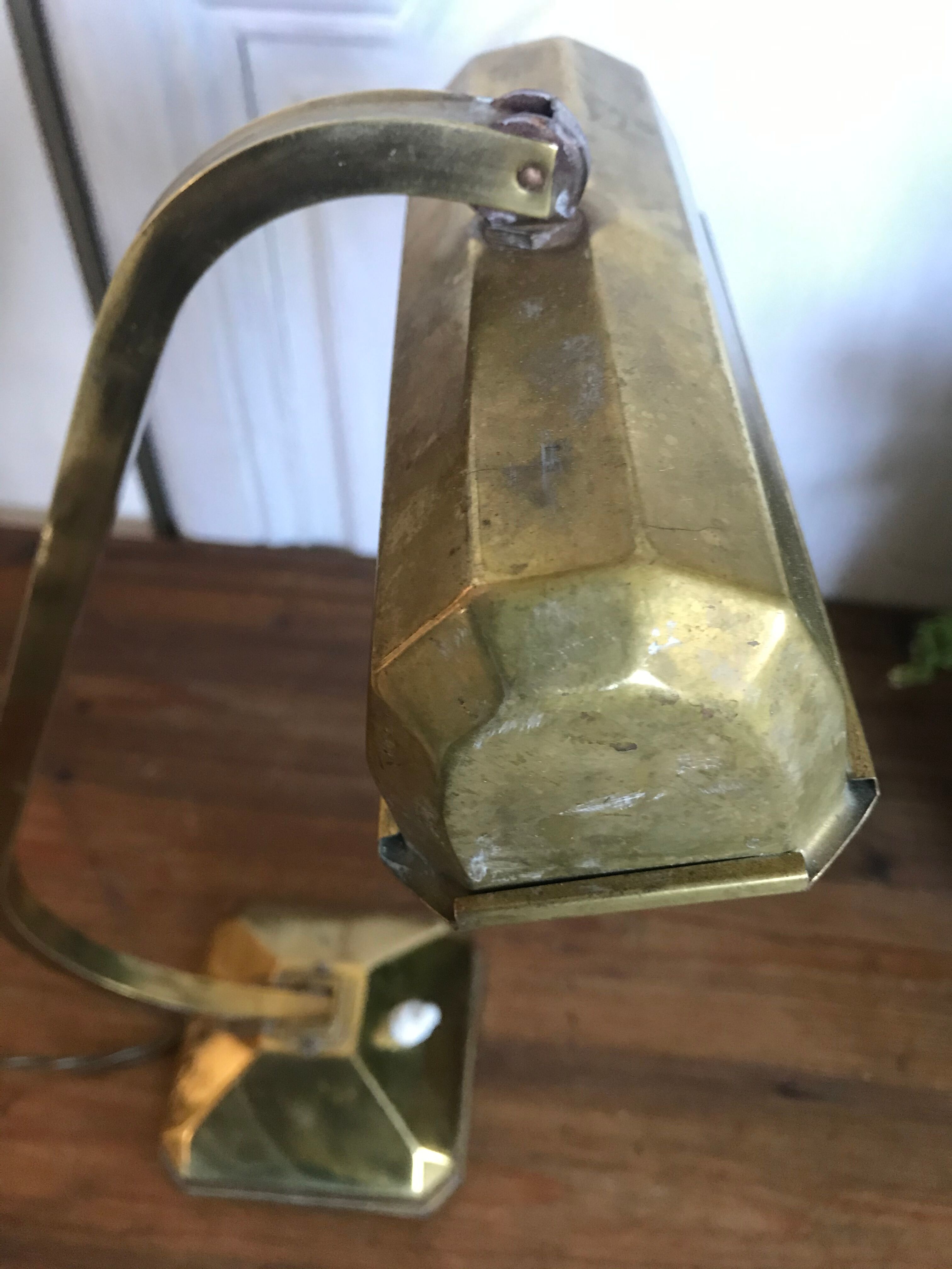 Art Deco brass desk lamp