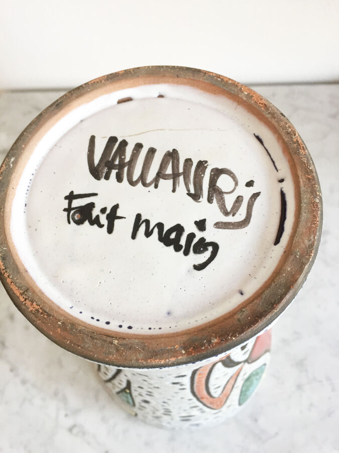 Vallauris ceramic vase, 1970