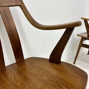 Lot de 4 chaises de salle à manger en contreplaqué, années 1960