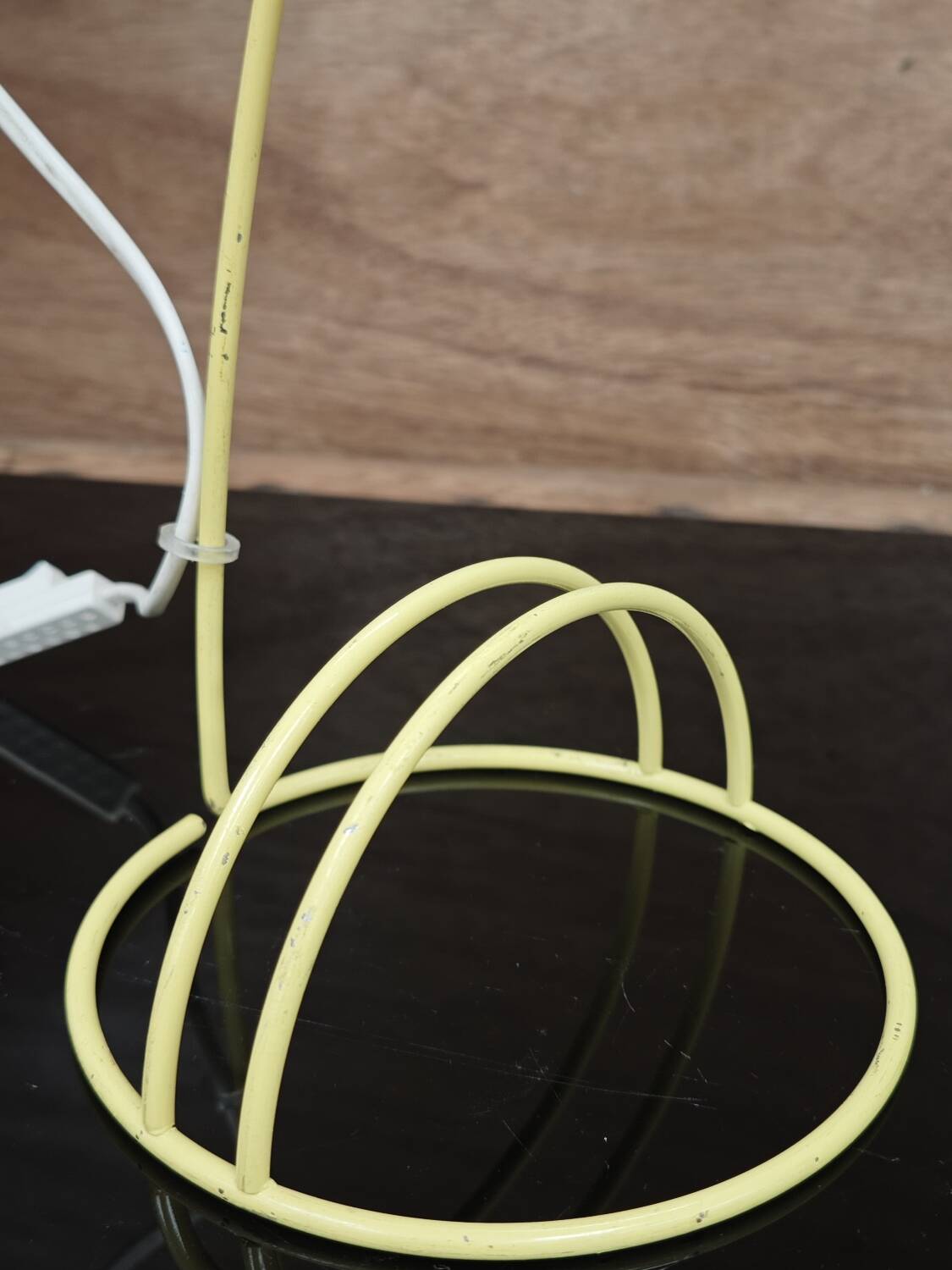 Lampe de bureau vintage jaune 1980