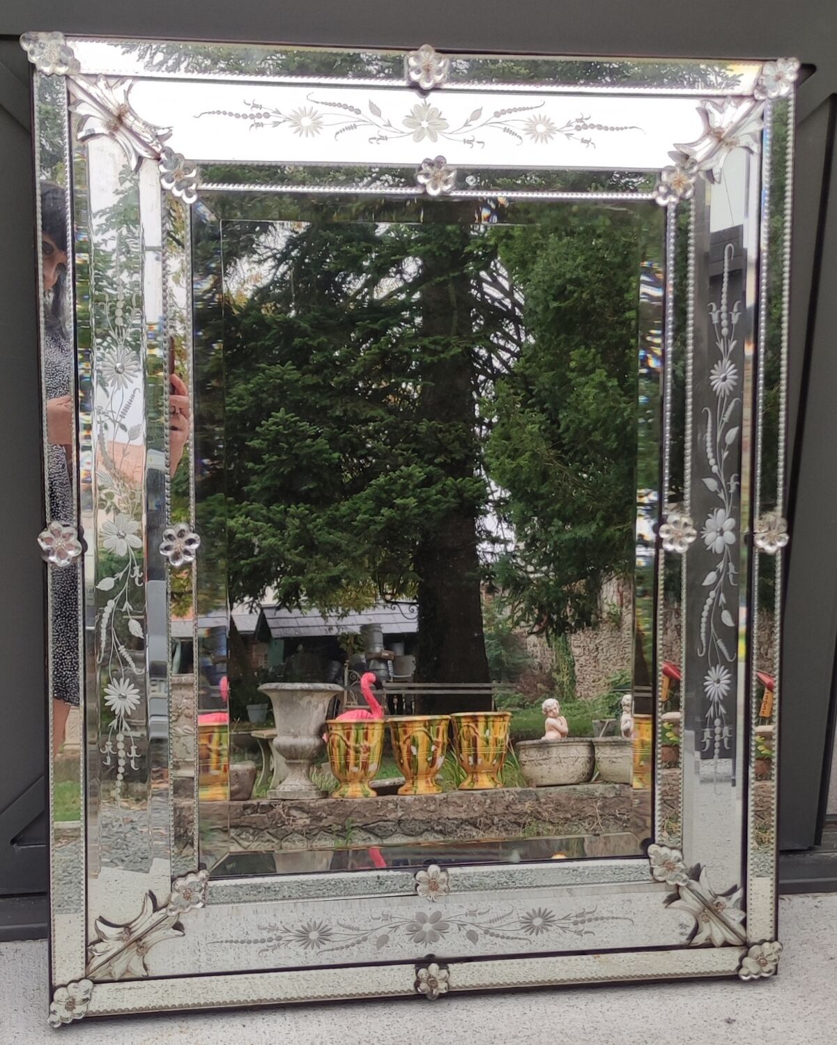 Old Venetian mirror closed