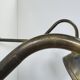 Pair of XL patinated brass wall lights, France, 1970.