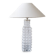 Rare Midcentury Modern crystal bubble table lamp by Orrefors Carl Fagerlund.