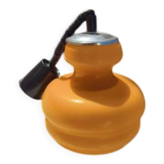 Suspension vintage en opaline orange
