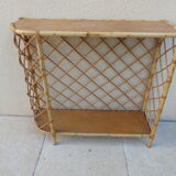 Rattan shelf cabinet