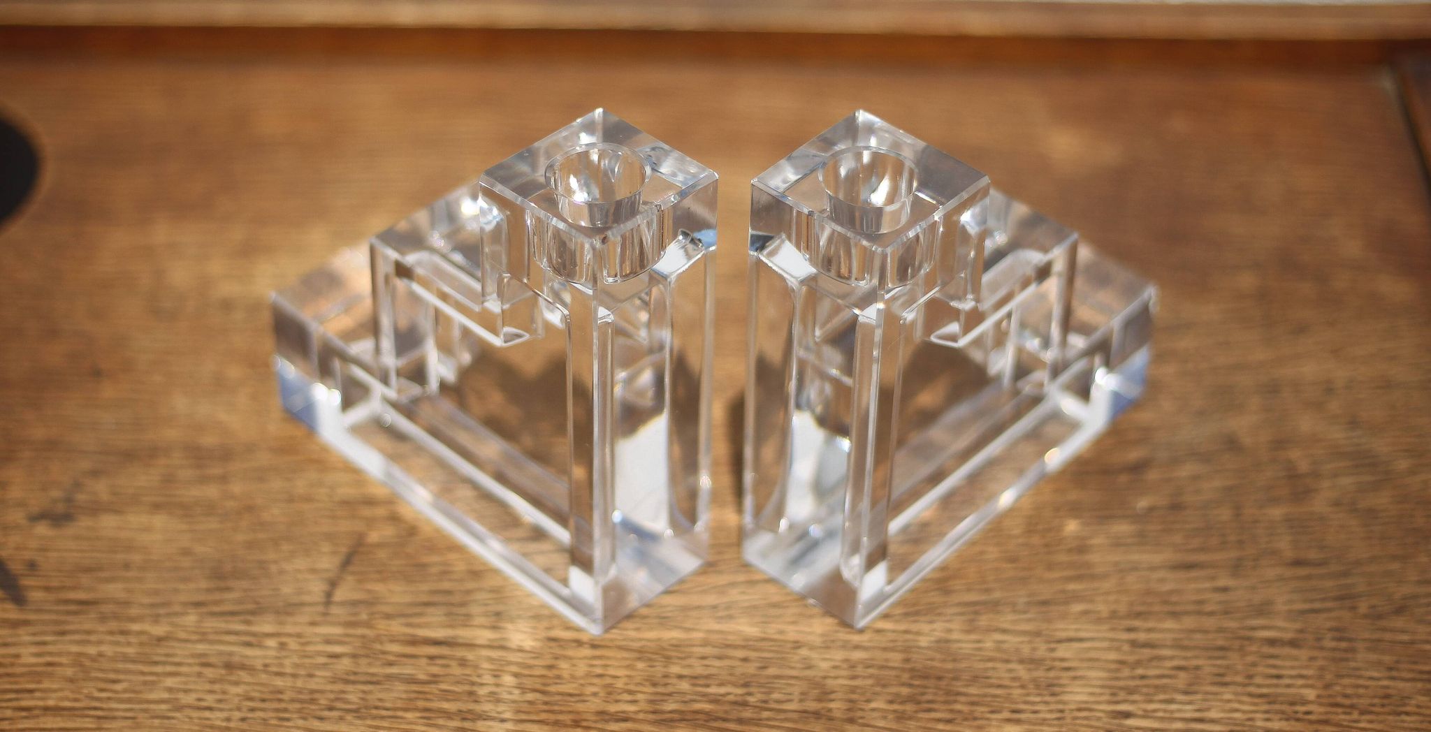 Pair of Wilber Elm Pristine Table Architecture candle holders, MMA Metropolitan Museum of Art