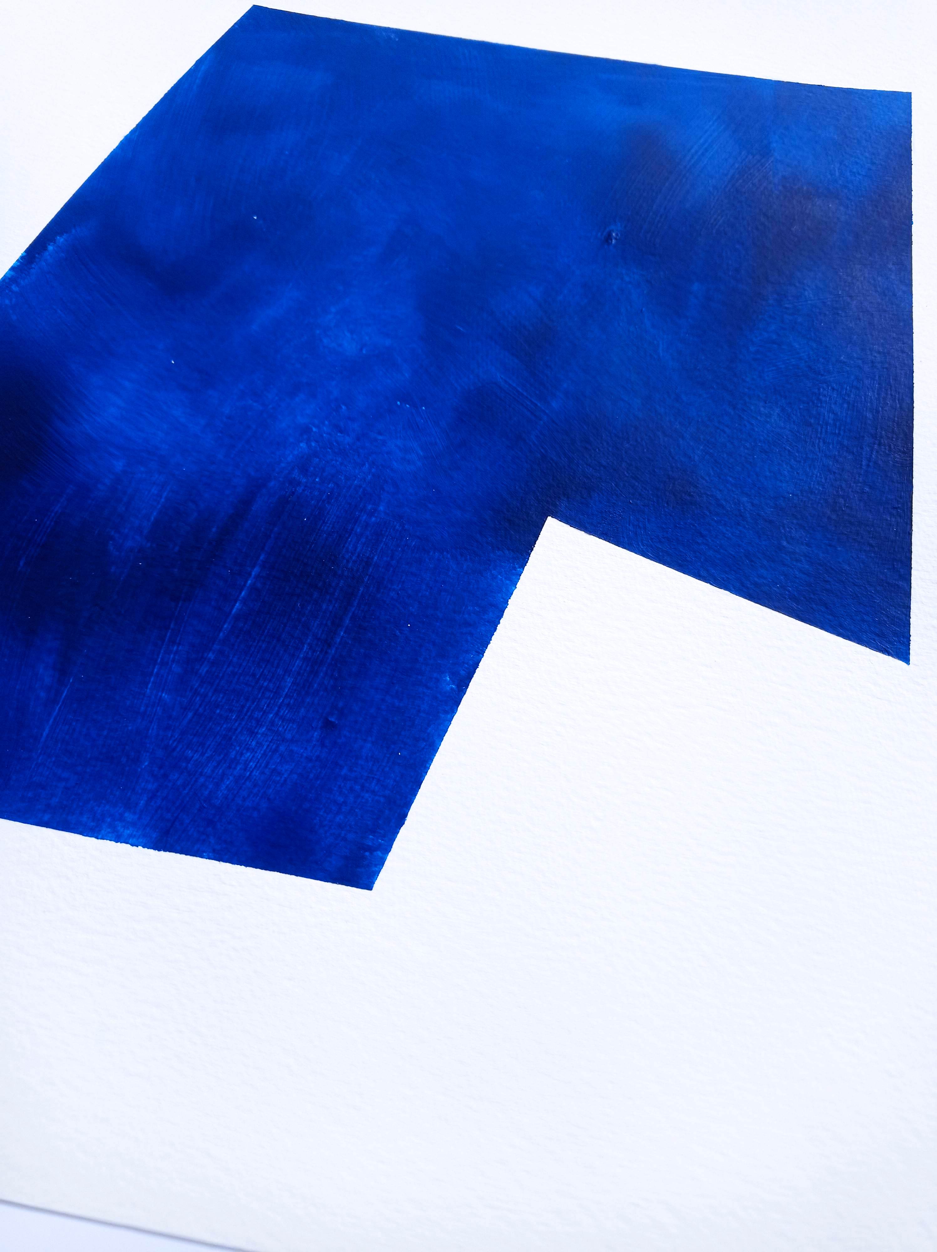 Peinture minimaliste bleu