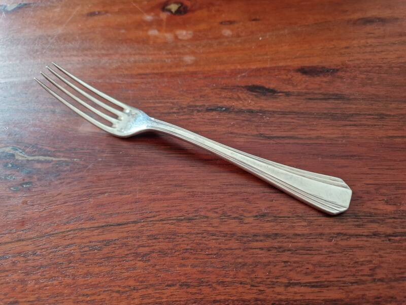 Christofle - Boréal model dessert fork in silver-plated metal
