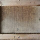 Painting 1900 Bouquet of flowers Carnations in the garden HST signed Gabrielle V.