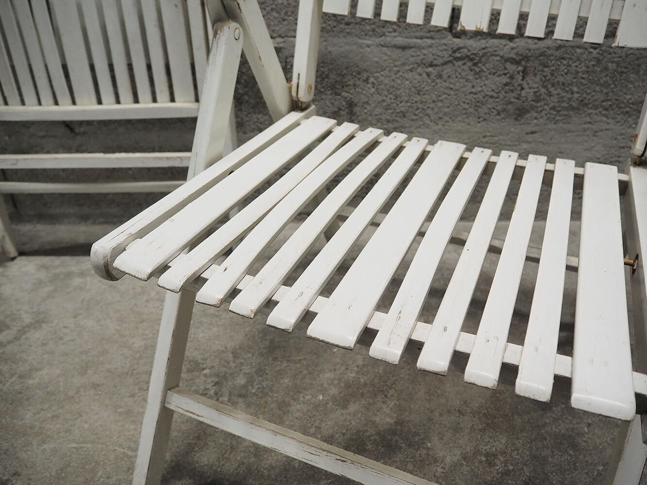 Set of 4 folding garden chairs Youpy, René Gleizes, vintage 60s