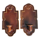 Vintage Margareta Hennix Ceramic Pair Wall Candle Sconces for Gustavsberg