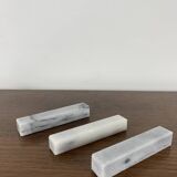 Lot de 8 portes-couteaux en marbre blanc